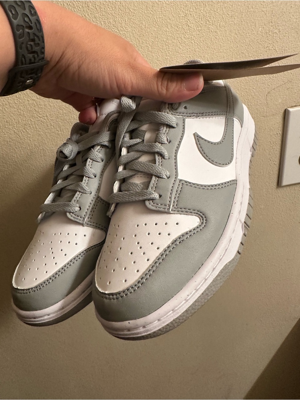 Nike Low-Top Sneakers in White and Light Gray